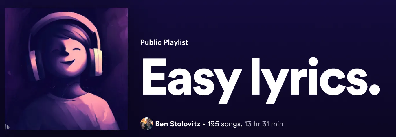 My Bing-generated art on my Spotify playlist