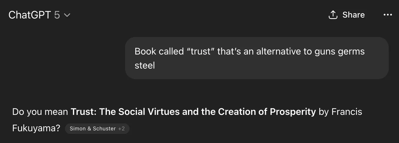 ChatGPT: 'Do you mean Trust[...]?'